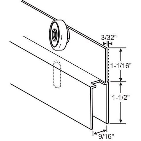 Strybuc 48in Top Hung Adapter White 90M-643W